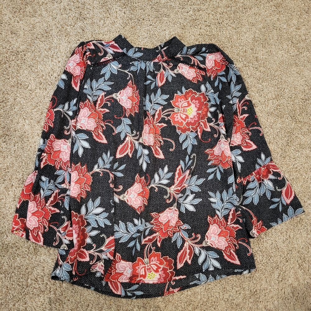 Paisley Polka Dot Blouse
